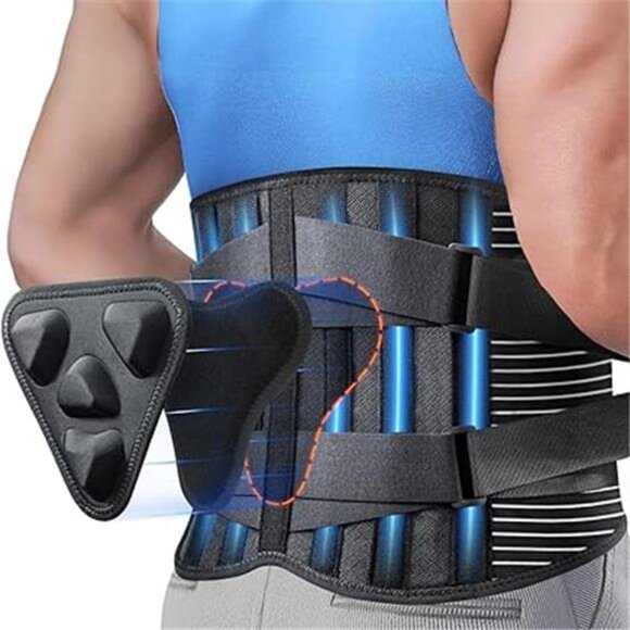 Back Brace for Lower Back Pain Relief with 3D Lumbar Pad, 6X Back Support Belt - Picture 7 of 7